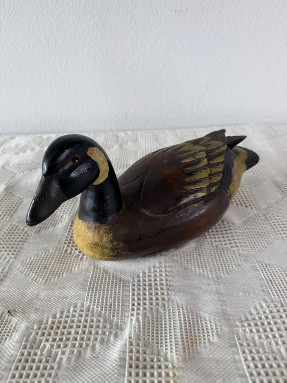 Vintage Hand Carved and Painted Wood Duck Decoy Decor